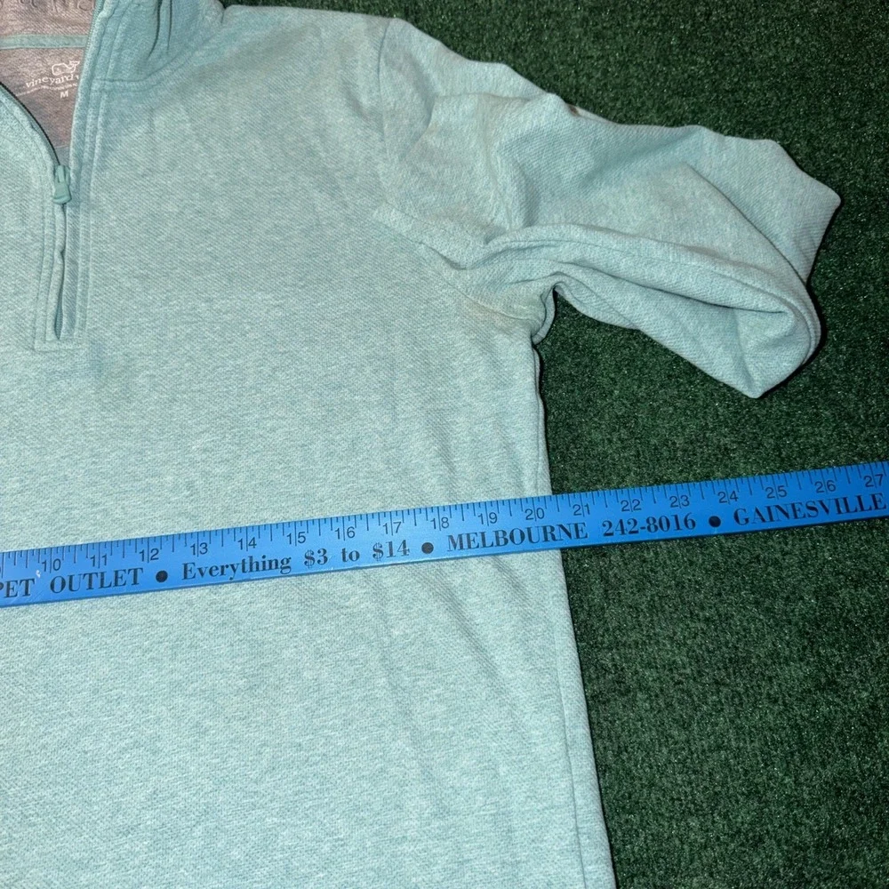 Vineyard Vines 1/4 Zip Turquoise Pullover Men's Size Medium R8